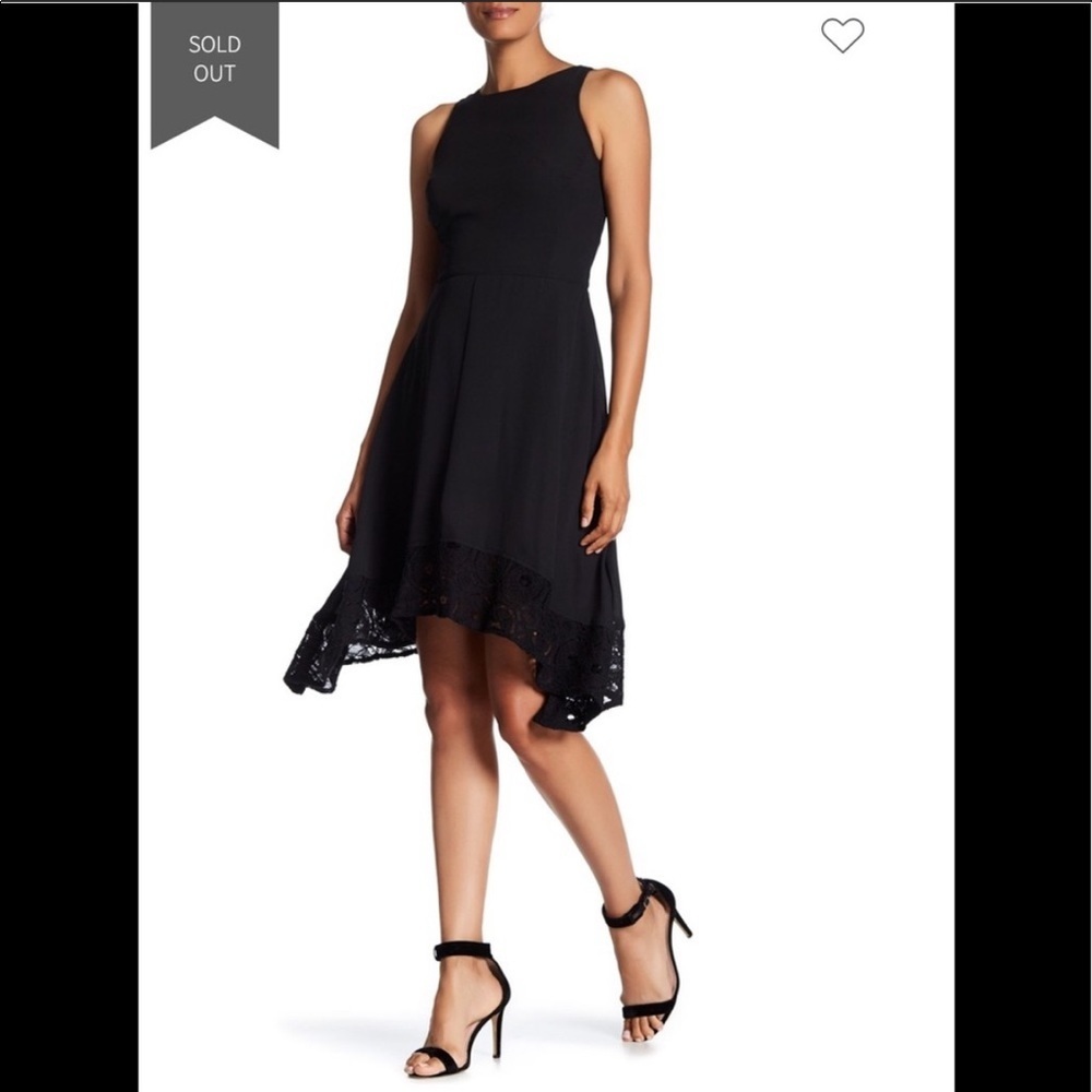 nanette lepore Back Bow Sharkbite Hem Dress